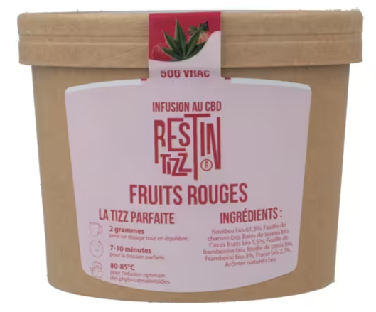 Rooibos bio au CBD et fruits rouges - 50 g