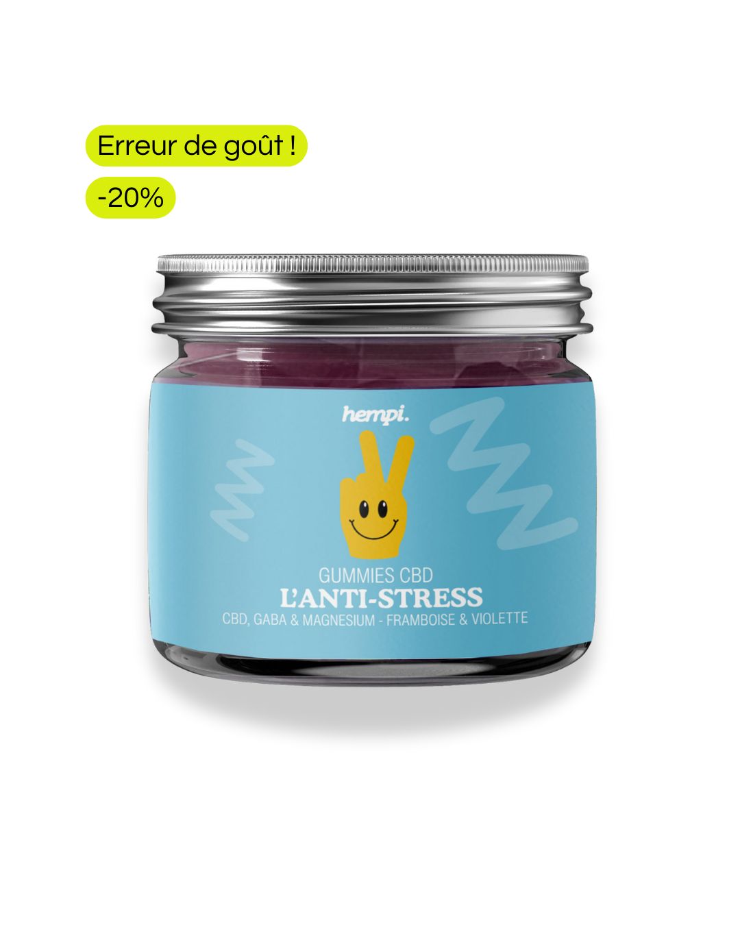 DESTOCKAGE - Gummies CBD "L'Anti-Stress" – CBD, GABA & Magnésium - Banane
