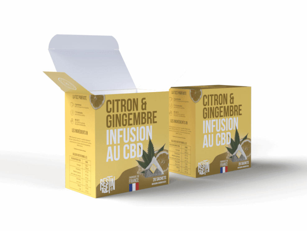 Infusion CBD Citron gingembre x20 sachets