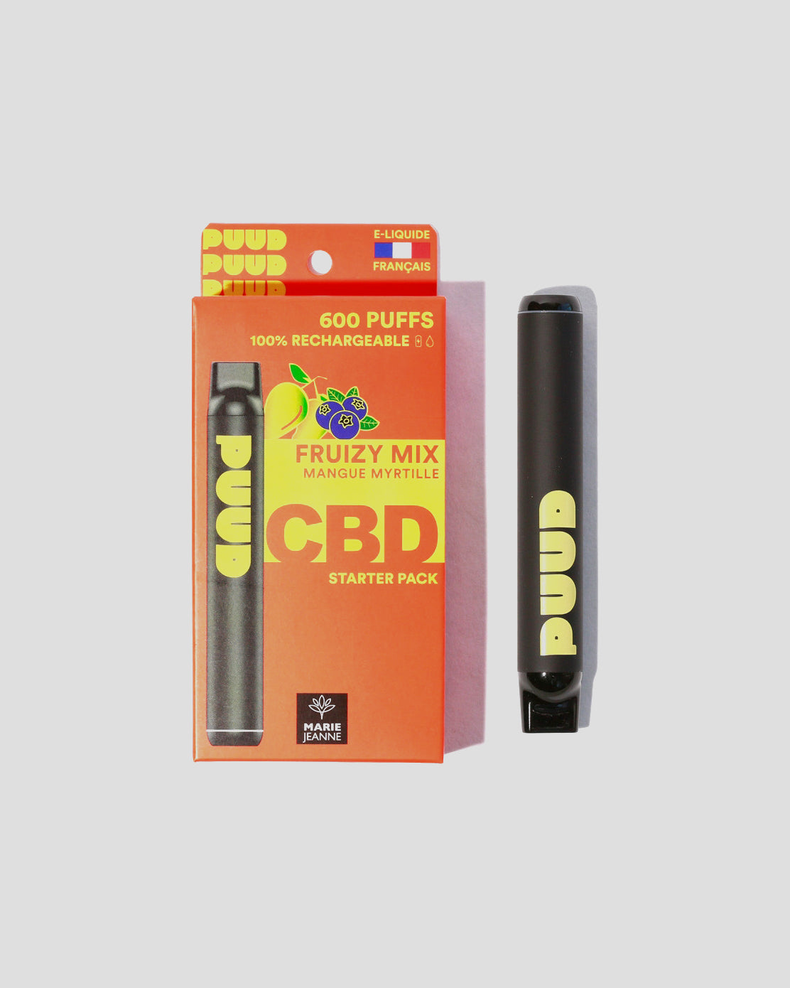 puff cbd rechargeable sans nicotine puuud fruizy mix