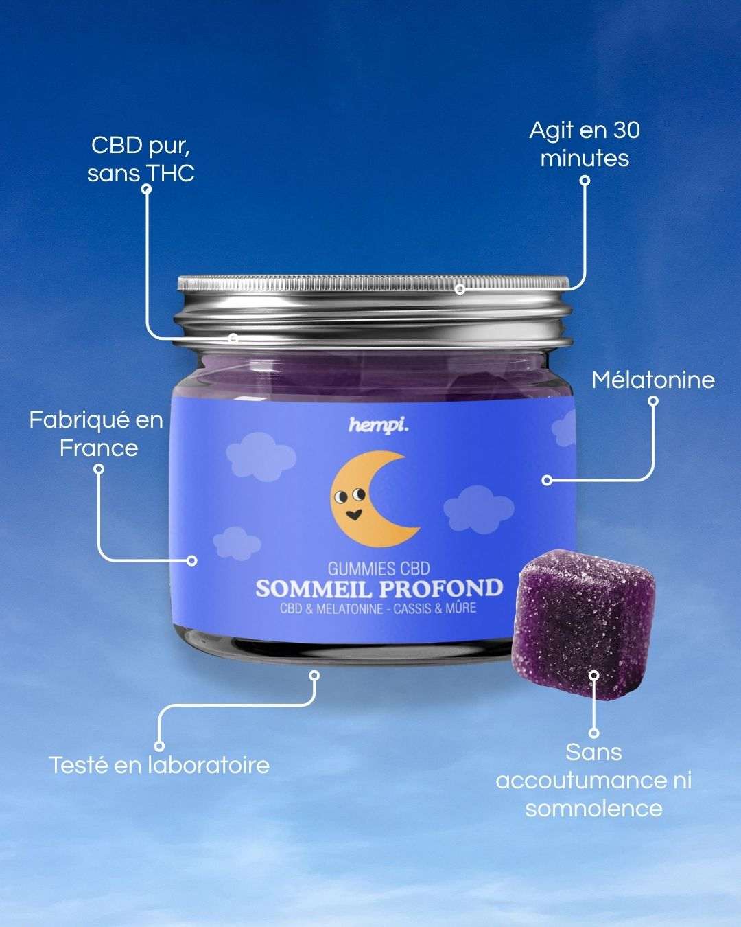 gummies CBD sommeil pour dormir bonbon melatonine
