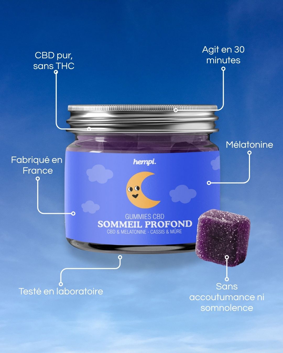 gummies CBD sommeil pour dormir bonbon melatonine
