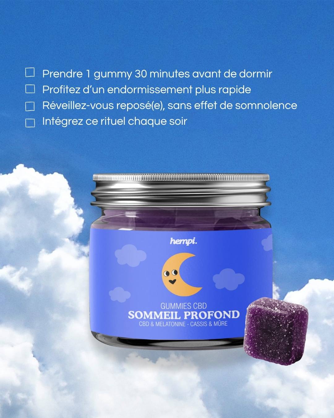 gummies CBD sommeil pour dormir bonbon melatonine