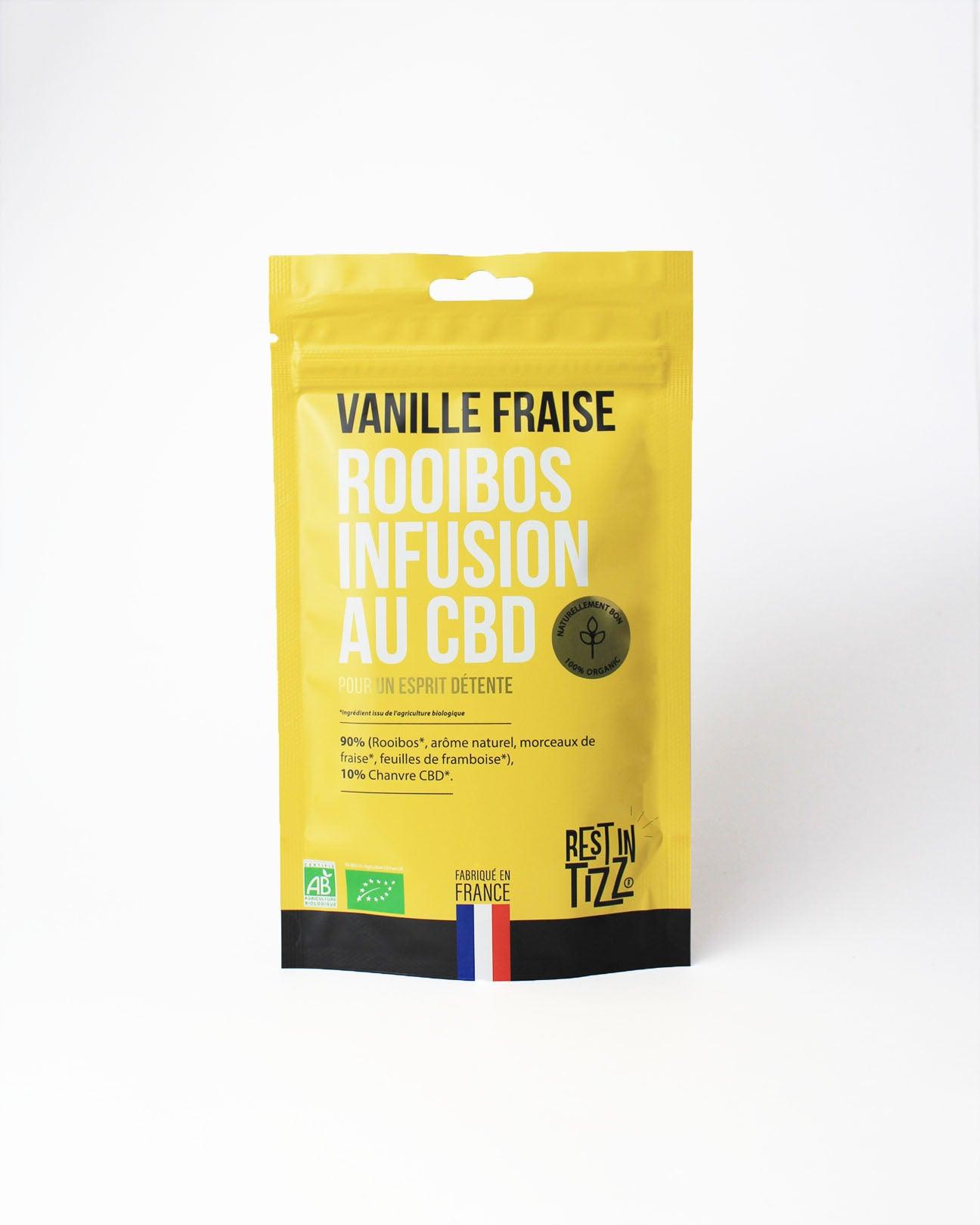 Rooibos Bio con CBD Vainilla Fresa - 50 g
