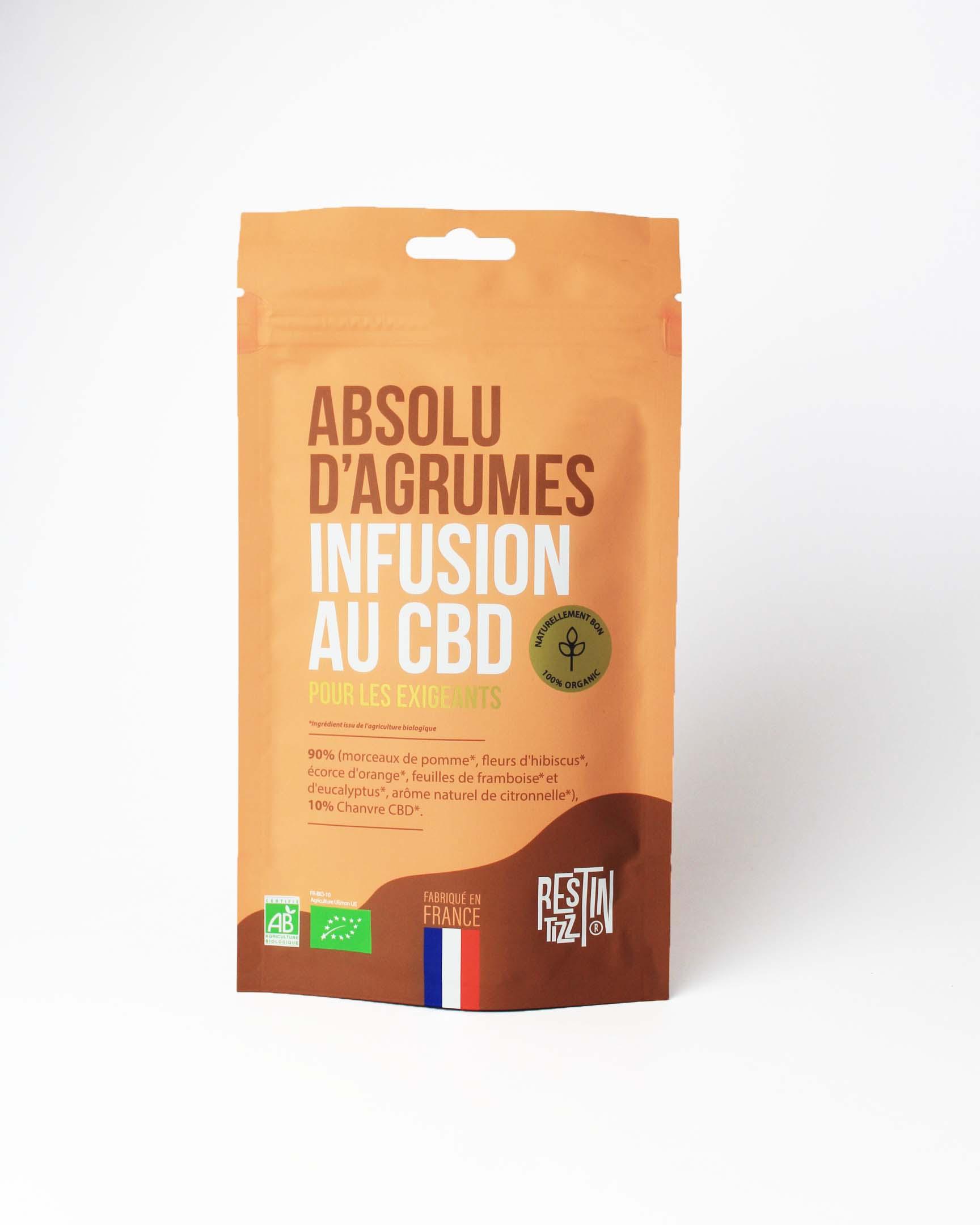 absolu d'agrumes infusion cbd rest in tizz bio