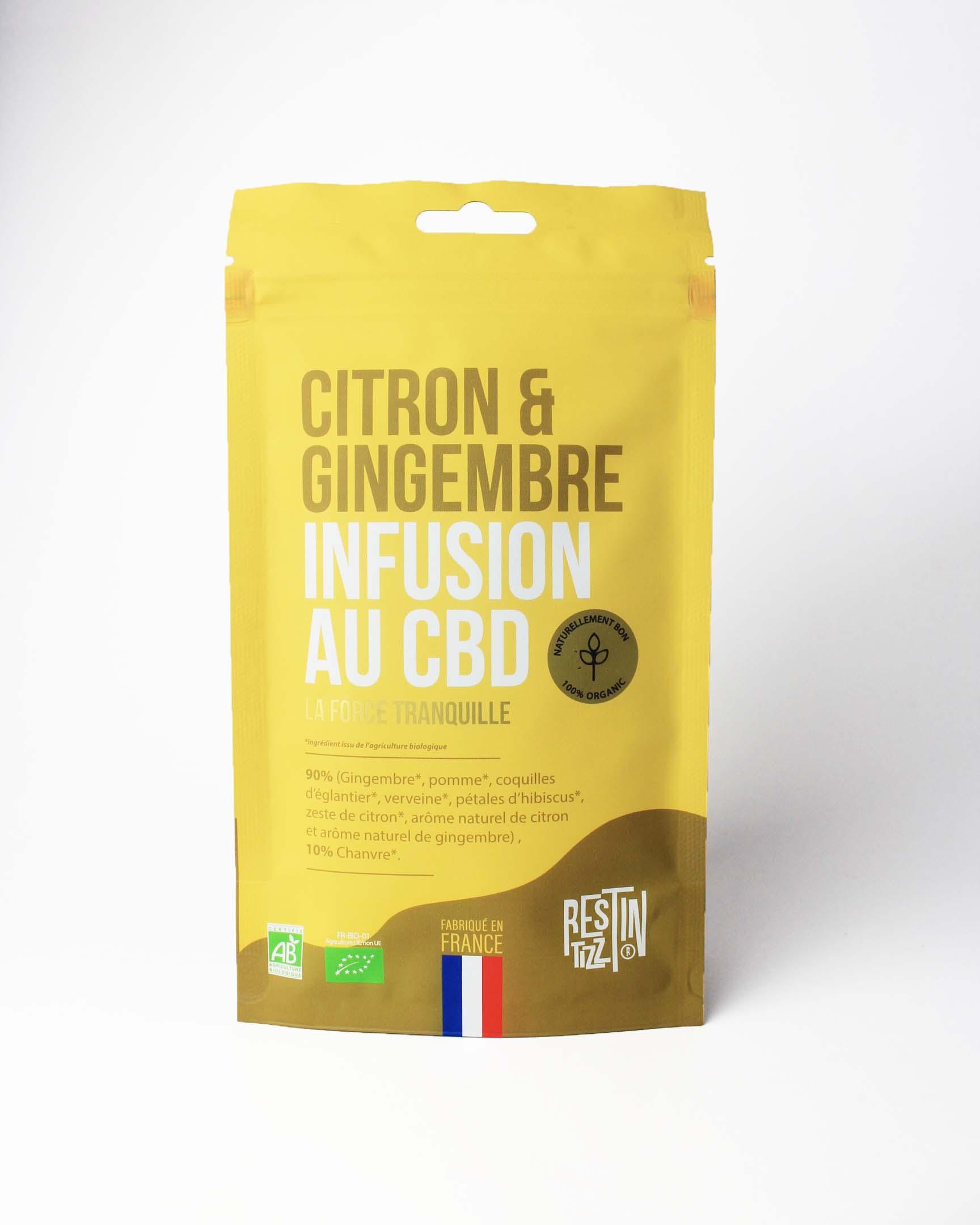 citron gingembre infusion bio cbd rest in tizz