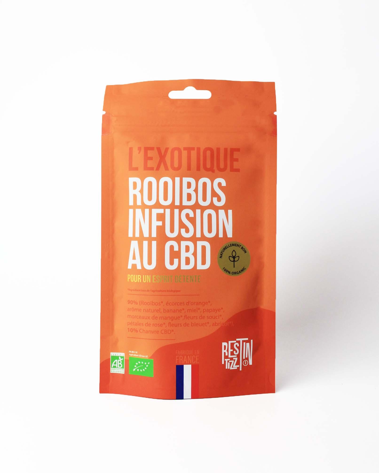 l'exotique rooibos bio infusion cbd rest in tizz hemp