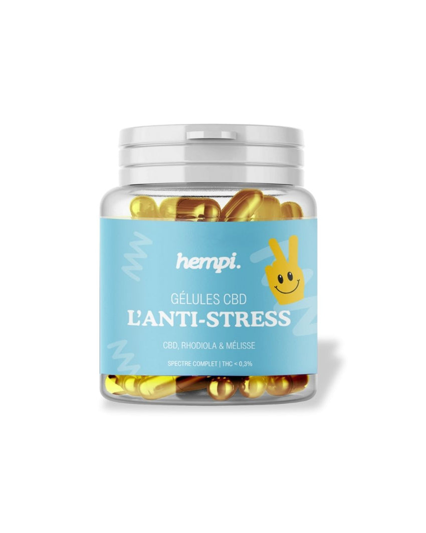 Cápsulas CBD antiestrés ansiedad Hempi