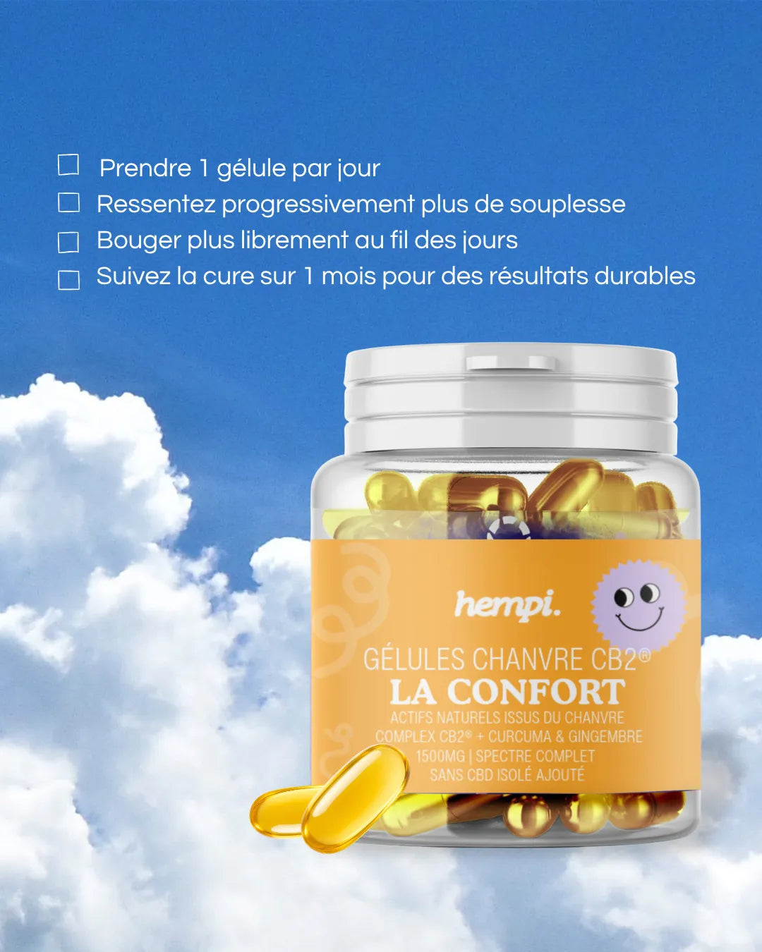 CBD Kapseln bei Schmerzen La Confort, Complexe CB2® und Kurkuma