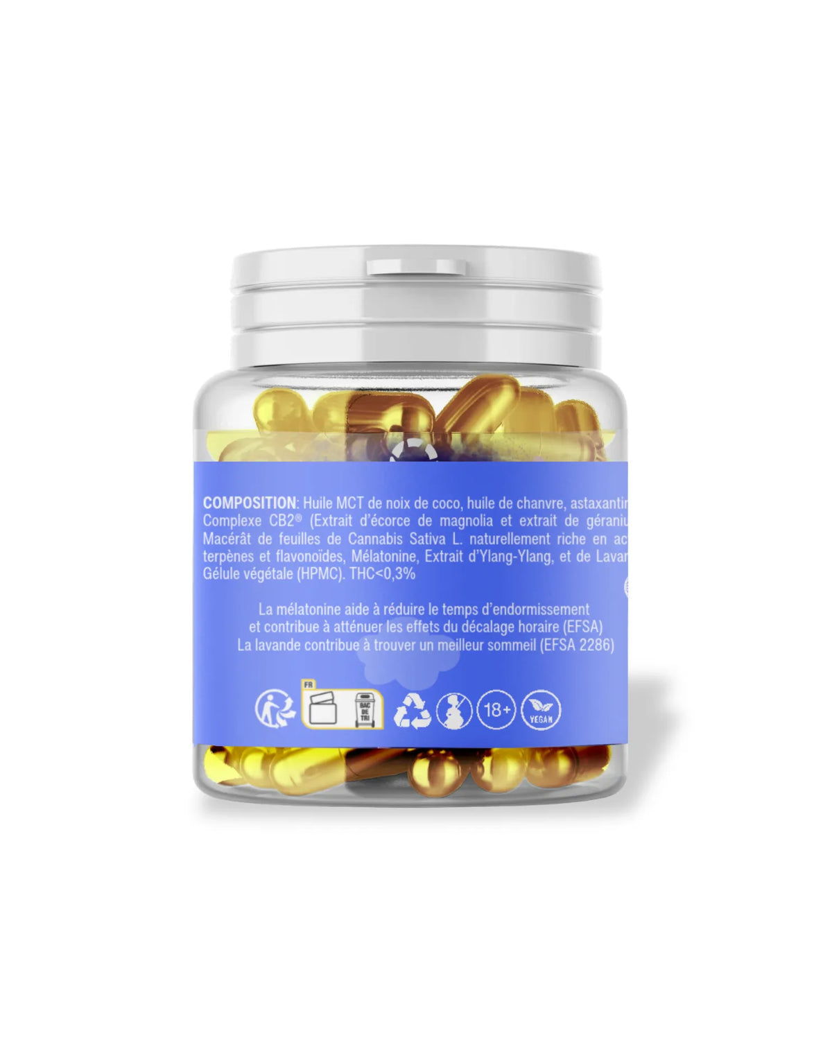 Gélules CBD « Sommeil Profond », Complexe CB2® 1500 mg et mélatonine