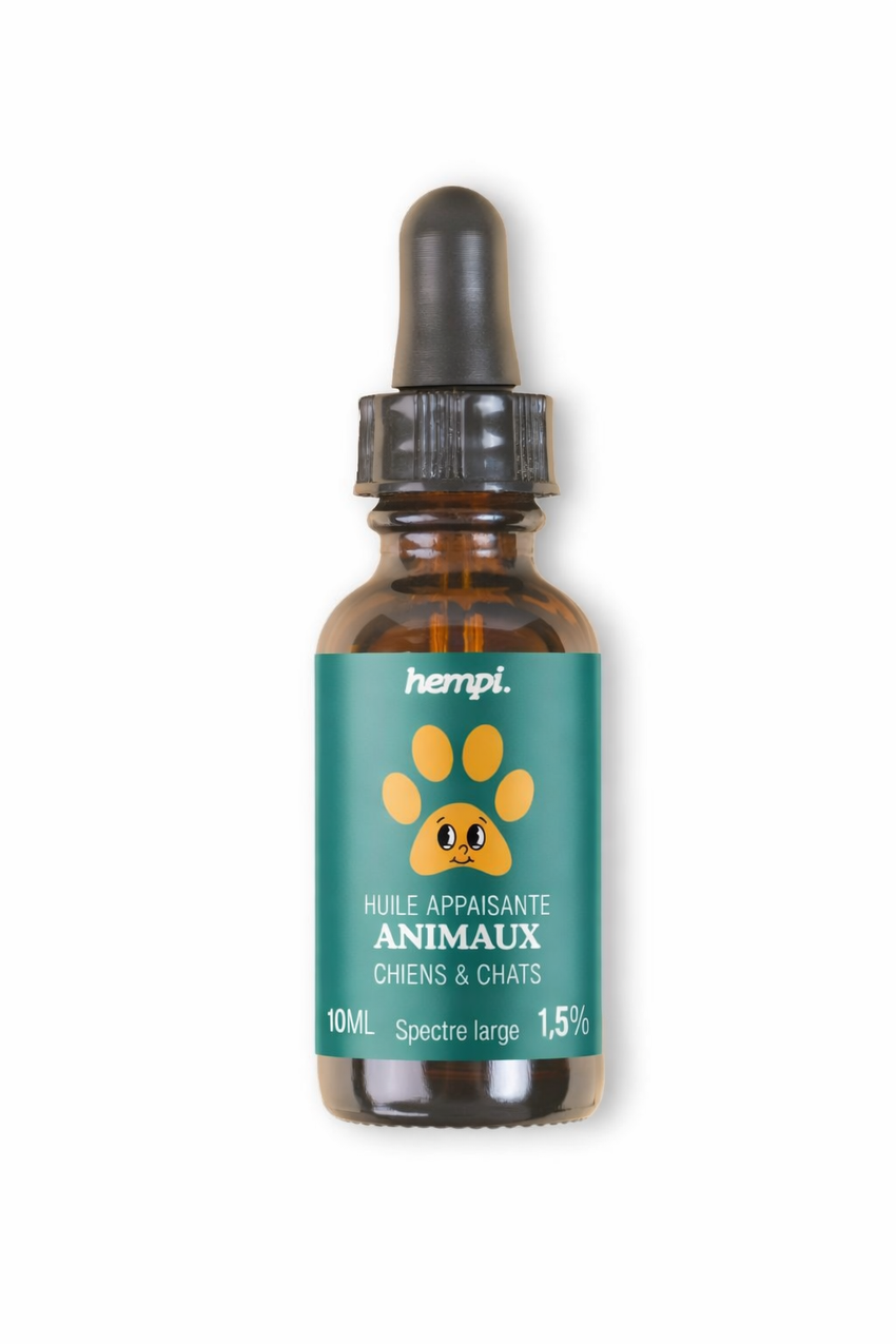 Huile CBD 1,5 % pour chien et chat - Hempi