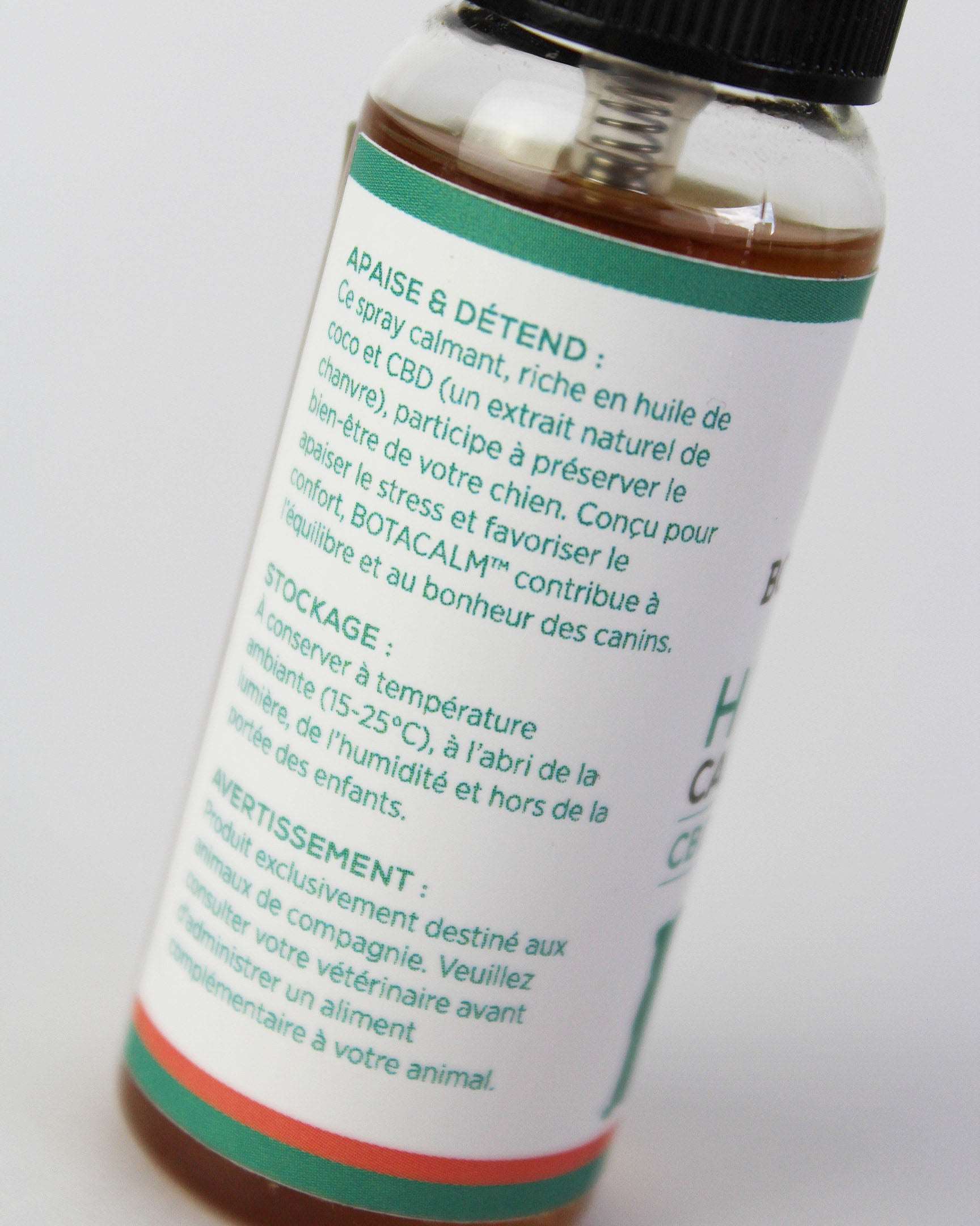 botaneo spray huile cbd chien calmant