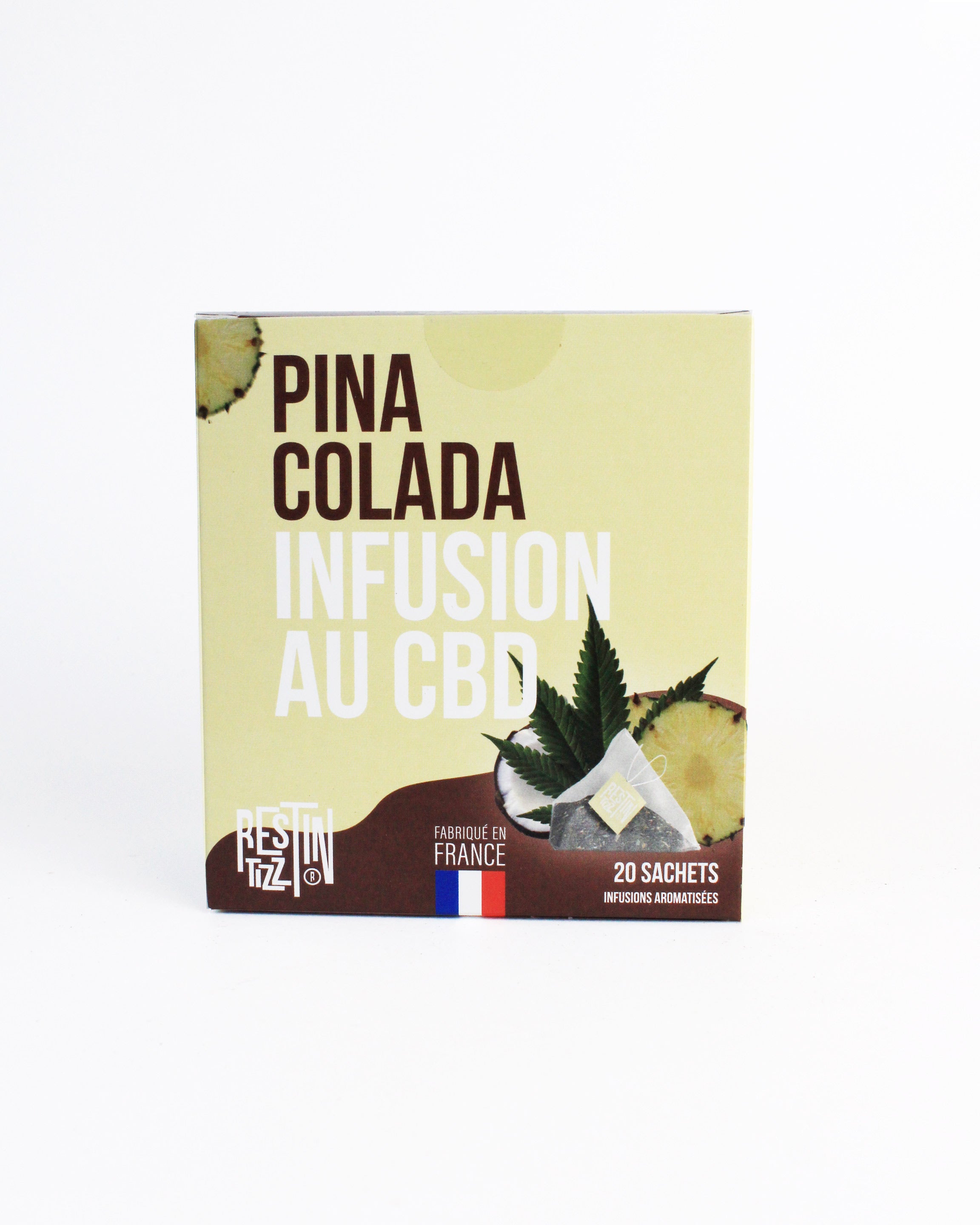 infusion cbd pina colada rest in tizz en sachets individuels