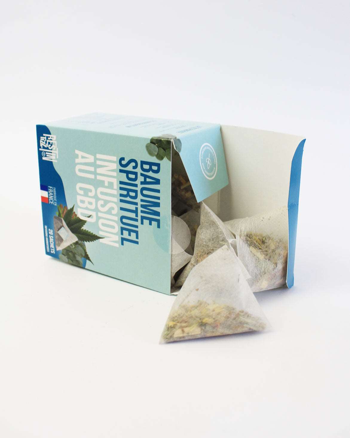 infusion cbd rest in tizz tisane chanvre en sachet baume spirituel pour le stress