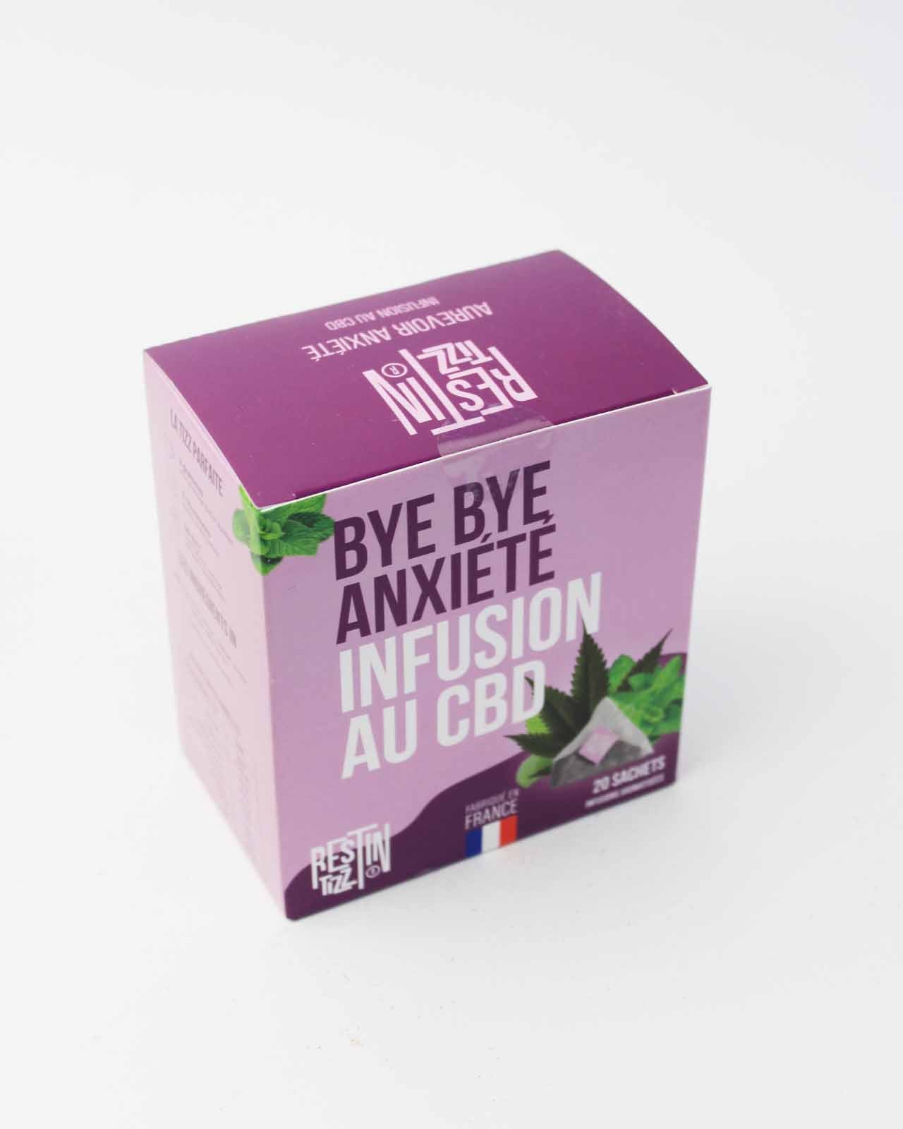 tisane cbd chanvre anti stress bye bye anxiété de rest in tizz