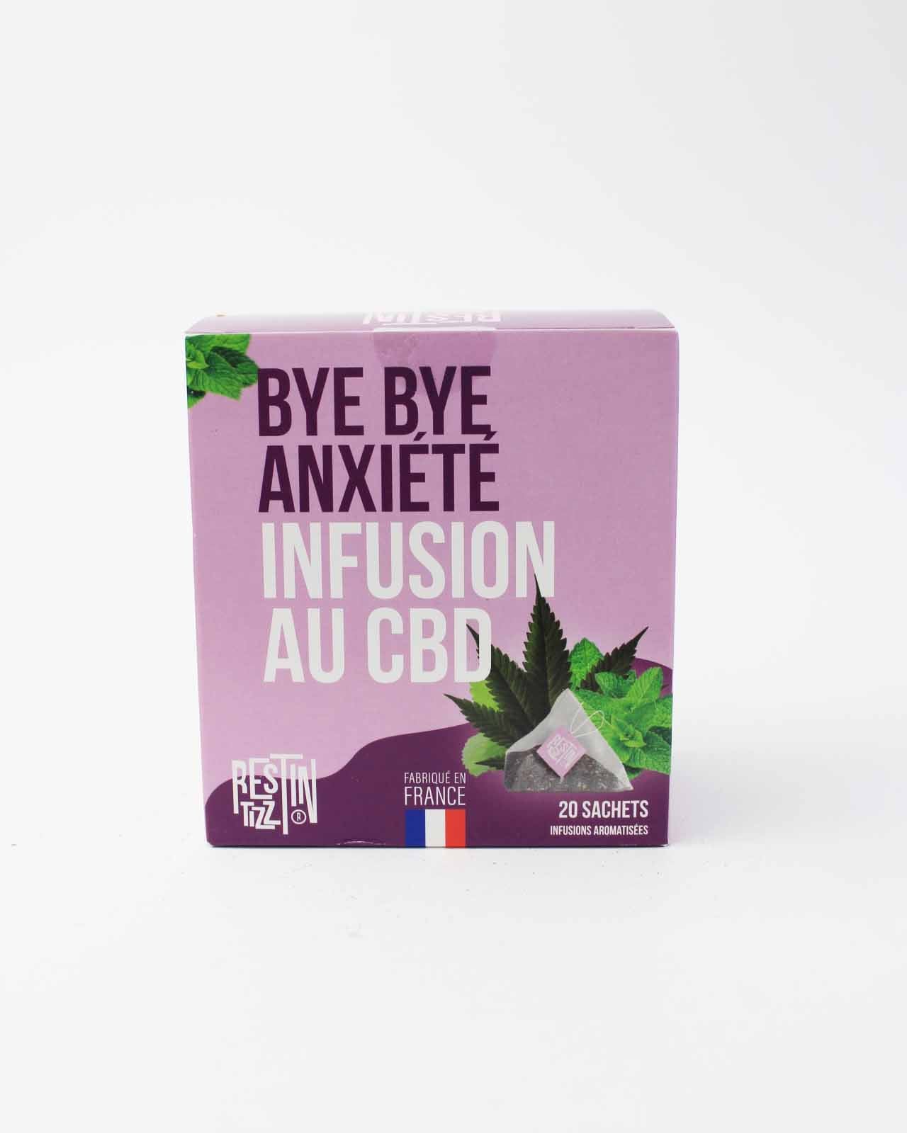 tisane cbd chanvre anti stress bye bye anxiété de rest in tizz