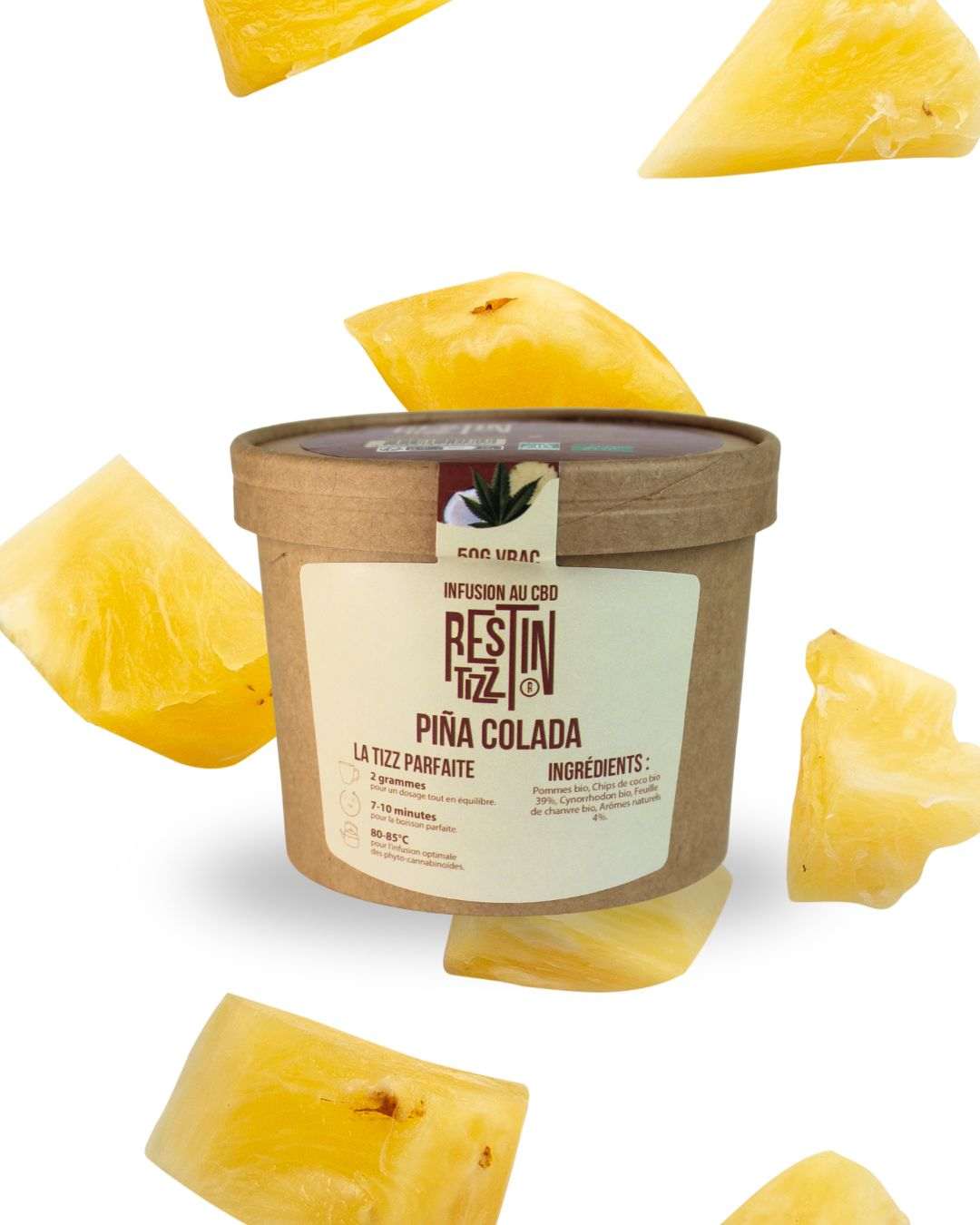Infusion bio au CBD Pina Colada - 50 g