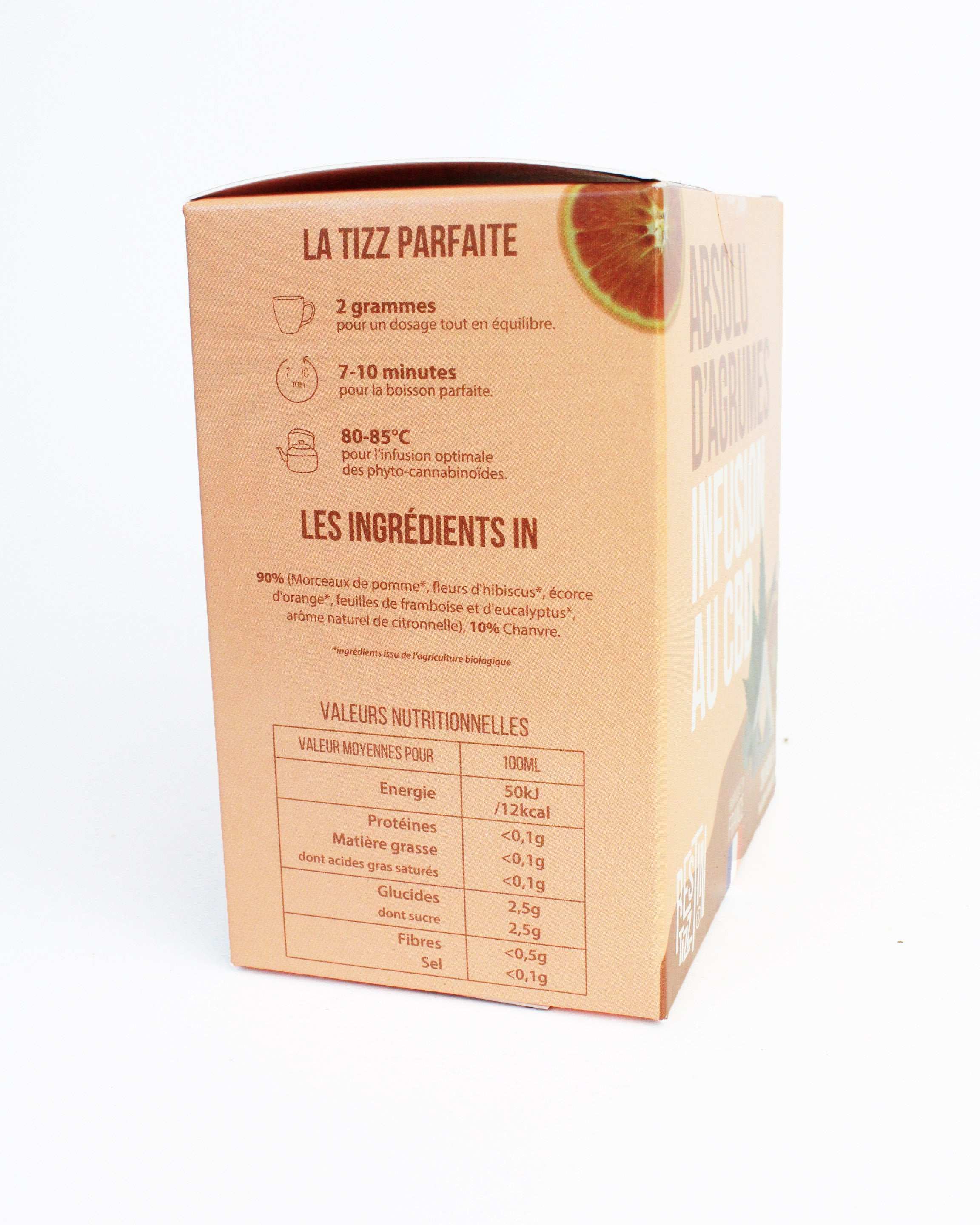 infusion bio cbd absolu d'agrumes rest in tizz sachet individuel