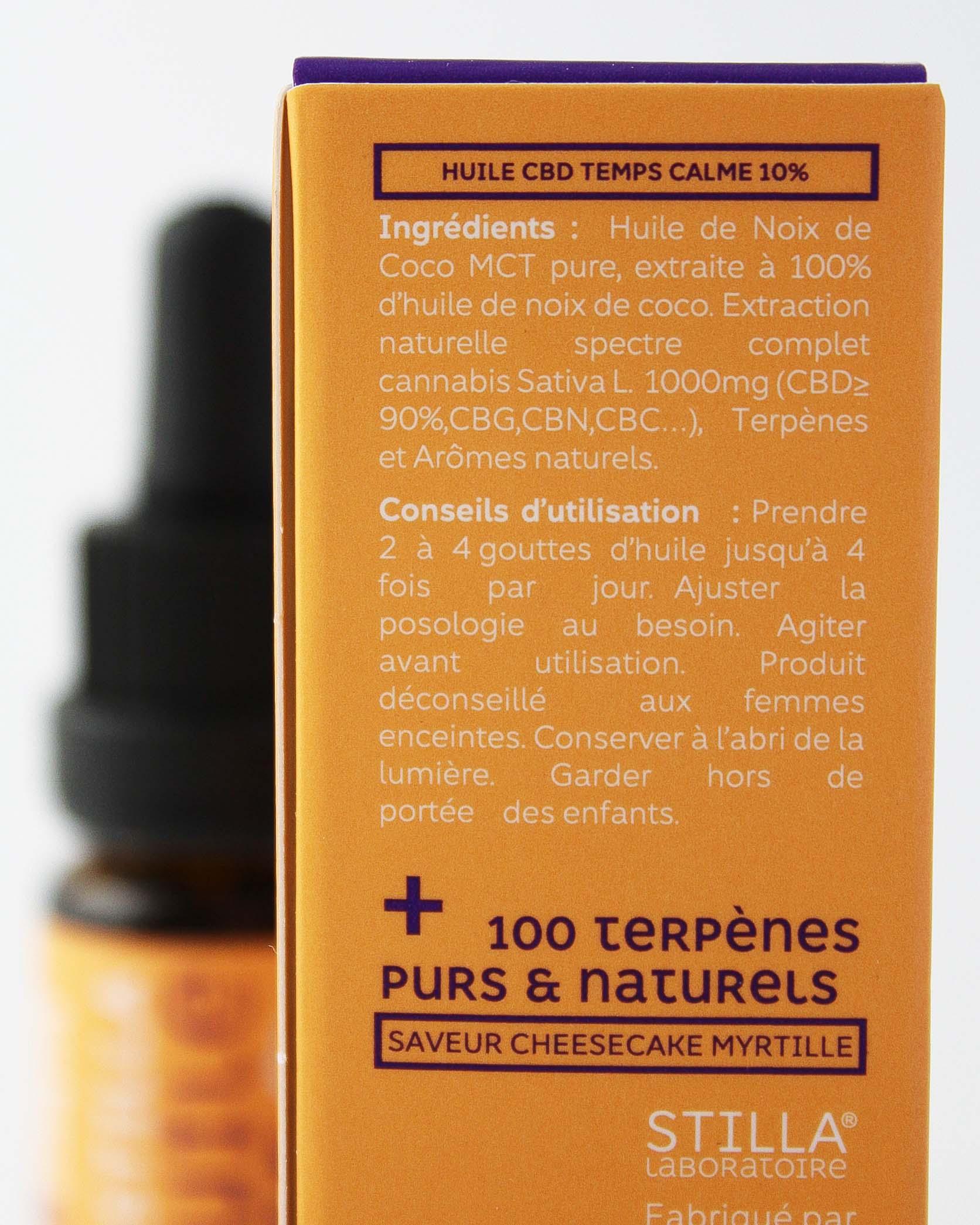 temps calme huile de cbd bio by stilla pharmacie 